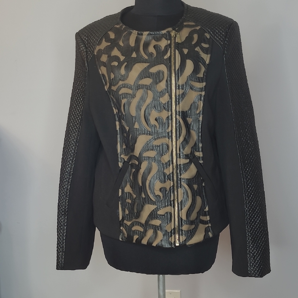 Elegant Black and Brown Women's Blazer